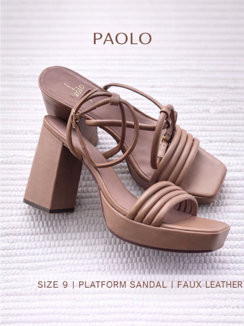 Paolo Women's Brown Platform Sandals